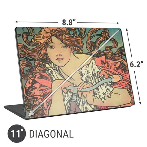 Alphonse Mucha Cycles Perfecta Universal Laptop 11in (8.8 x 6.2in) Skin